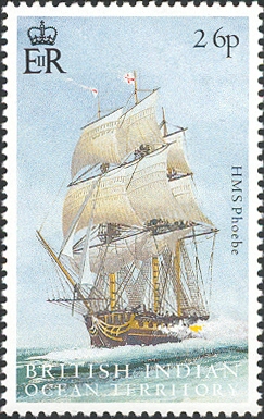 HMS Phoebe ship stamp