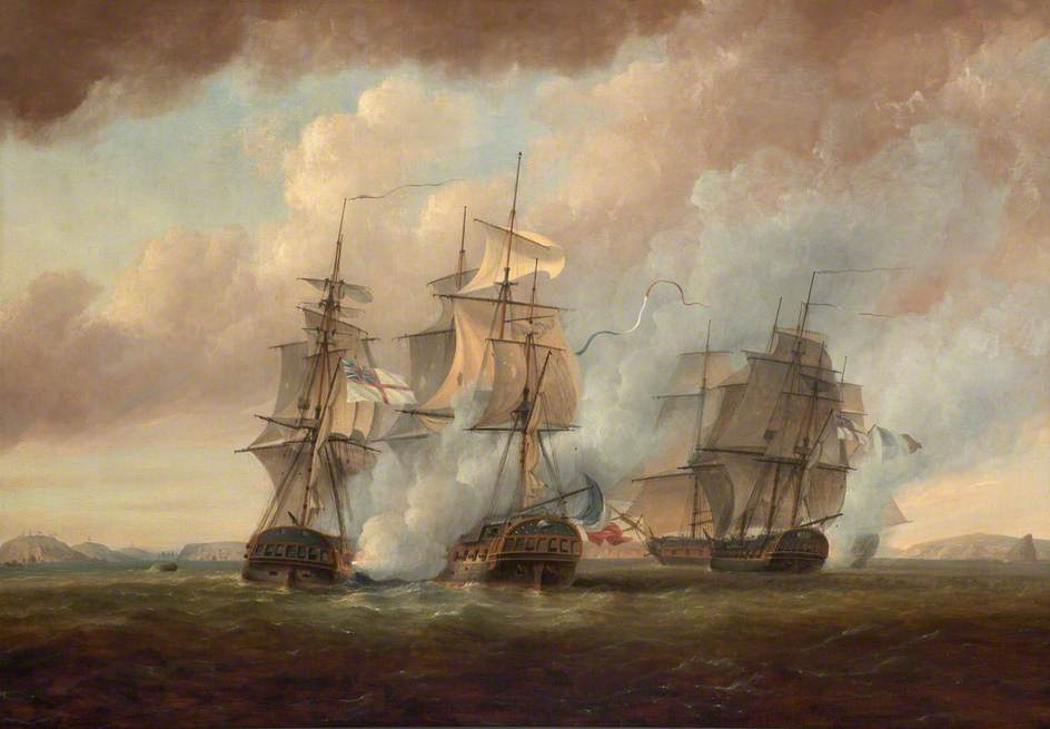 Name:  The Capture of the 'Resistance' and 'Constance' by HMS 'San Fiorenzo' and 'Nymphe', 9 March 1797.jpg
Views: 967
Size:  72.6 KB