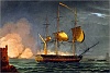 poster cutting out of the hermione from the harbour of porto cavallo october 25th 1799 from the