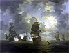 HMS Monmouth capturing the French ship Foudroyant 1758 - 1